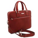 Ferrara Cartable Porte Ordinateur en Cuir Rouge TL142620