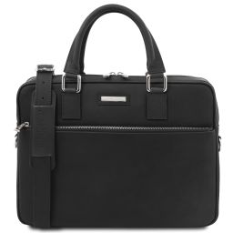 Ferrara Leather Laptop Briefcase Black TL142620