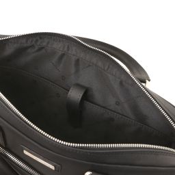 Ferrara Leather Laptop Briefcase Black TL142620