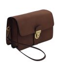 Oliver Leather Handy Wrist bag Dark Brown TL142608