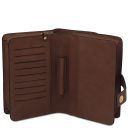 Oliver Leather Handy Wrist bag Dark Brown TL142608