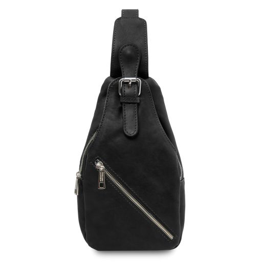 Kevin Brusttasche aus Leder Schwarz TL142423