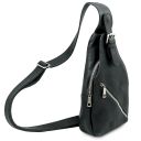 Kevin Brusttasche aus Leder Schwarz TL142423