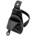 Kevin Brusttasche aus Leder Schwarz TL142423