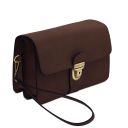 Oliver Leather Handy Wrist bag Dark Brown TL142608