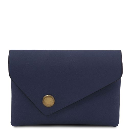 Portamonete in Pelle Blu scuro TL142572