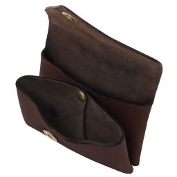 Monedero de Piel Marrón oscuro TL142572