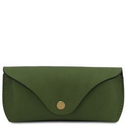 Leather Glasses Case Green TL142571
