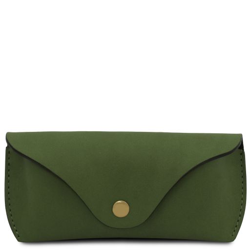 Leather Glasses Case Green TL142571