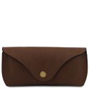 Leather Glasses Case Dark Brown TL142571