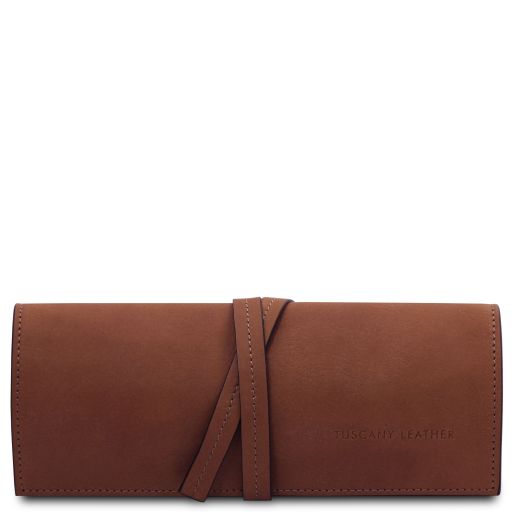 Leather Jewellery Case Brown TL142625