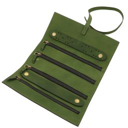 Leather Jewellery Case Green TL142625
