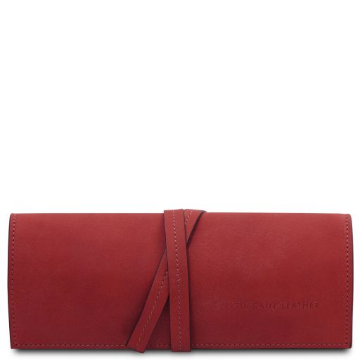 Leather Jewellery Case Red TL142625