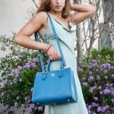 Dama Leather Handbag Lipstick Red TL142565