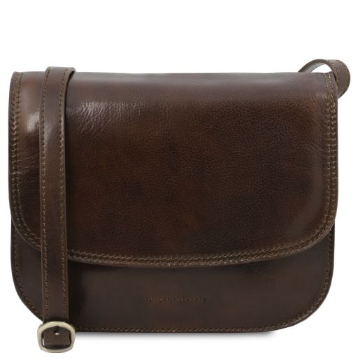 Greta Lady Leather bag Dark Brown TL141958