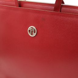 Palermo Borsa da Lavoro in Pelle Saffiano da Donna 3 Scomparti Rosso TL141369
