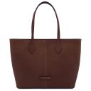 Essenza Schultertasche aus Leder Dunkelbraun TL142612