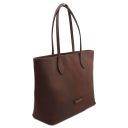Essenza Schultertasche aus Leder Dunkelbraun TL142612