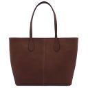 Essenza Schultertasche aus Leder Dunkelbraun TL142612