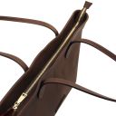 Essenza Schultertasche aus Leder Dunkelbraun TL142612