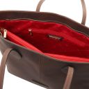 Essenza Schultertasche aus Leder Dunkelbraun TL142612