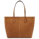 Essenza Leather Shoulder bag Natural TL142612