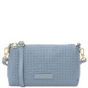 Dedalo Woven Printed Leather Shoulder bag Светло-голубой TL142577