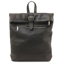 London Lady Leather and Canvas bag Black TL100314