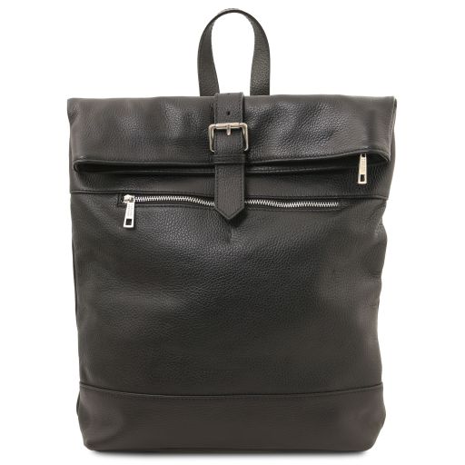 London Soft Leather Backpack Черный TL100314