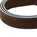 Cinturón Casual de Piel 35mm con Bordes Azul Claro Marrón oscuro TL142642