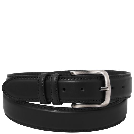 Classic Tuscan Padded Leather Belt 40mm Black TL142644