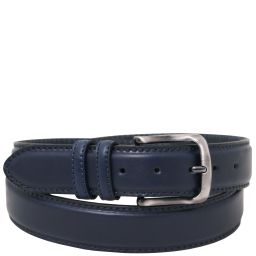 Classic Tuscan Padded Leather Belt 40mm Dark Blue TL142644