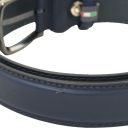 Classic Tuscan Padded Leather Belt 40mm Dark Blue TL142644