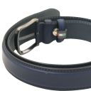 Classic Tuscan Padded Leather Belt 40mm Dark Blue TL142644