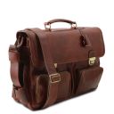 Ventimiglia Cartable Multi Compartiments en Cuir Avec Poches Frontales Noir TL142069