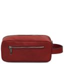 Harvey Trousse de Toilette en Cuir Rouge TL142626