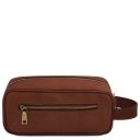 Harvey Trousse de Toilette en Cuir Marron TL142626