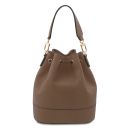 TL Bag Beuteltasche aus Leder Dunkel Taupe TL142146