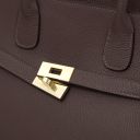 Origami Handtasche aus Leder Schokolade TL142507