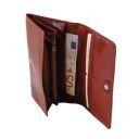 Elégant Portefeuille en Cuir Pour Femme Marron TL140787