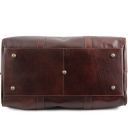 TL Voyager Travel Leather Duffle bag With Pocket on the Backside - Large Size Brown TL141247
