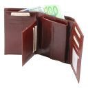 Elégant Portefeuille en Cuir Pour Femme 3 Volets Marron TL141314