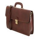 Amalfi Leather Briefcase 1 Compartment Red TL141351