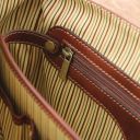 Mantova Leather Multi Compartment TL SMART Briefcase With Flap Brown TL141450
