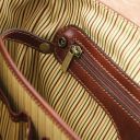 Mantova Leather Multi Compartment TL SMART Briefcase With Flap Brown TL141450