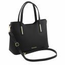 Olimpia Shopping Tasche aus Leder Schwarz TL141412