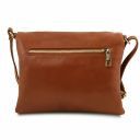 TL Young bag Schultertasche aus Leder mit Quasten Cognac TL141153
