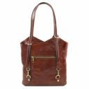 Patty Borsa Donna in Pelle Convertibile a Zaino Marrone TL141497