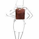 Patty Borsa Donna in Pelle Convertibile a Zaino Marrone TL141497