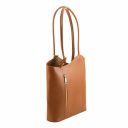 Patty Borsa Donna Convertibile a Zaino in Pelle Saffiano Cognac TL141455